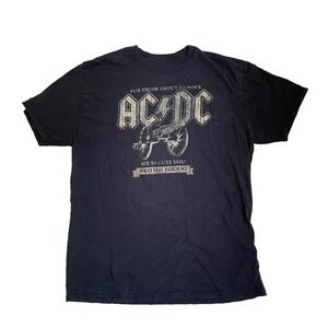 Vtg AC/DC Tee Shirt For Those About To Rock We Salute You British Tour '82 Sz L